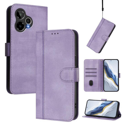 Line Splicing Buckle Retro Leather Phone Case, For Cricket Icon Plus 2026 / Icon 7 5G, For Cricket Magic 2 5G / AT&T Propel 2 5G, For Cricket Debut S3, For Cricket Icon 6 / AT&T Verge, For Cricket Outlast 5G 2024