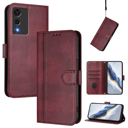 Line Splicing Buckle Retro Leather Phone Case, For Cubot A40, For Cubot P90, For Cubot A30, For Cubot A20, For Cubot Max 5, For Cubot A10, For Cubot Note 40, For Cubot P50