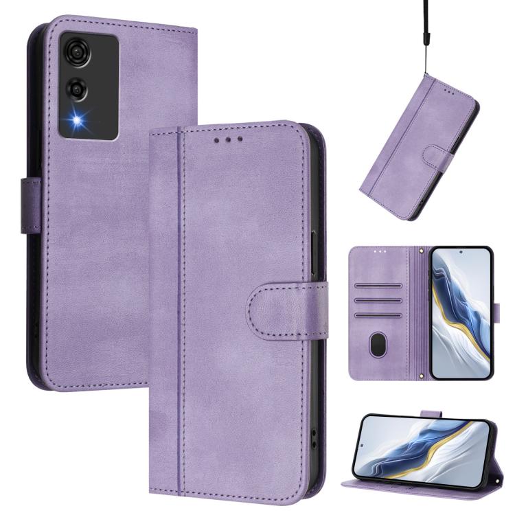 Line Splicing Buckle Retro Leather Phone Case, For Cubot A40, For Cubot P90, For Cubot A30, For Cubot A20, For Cubot Max 5, For Cubot A10, For Cubot Note 40, For Cubot P50