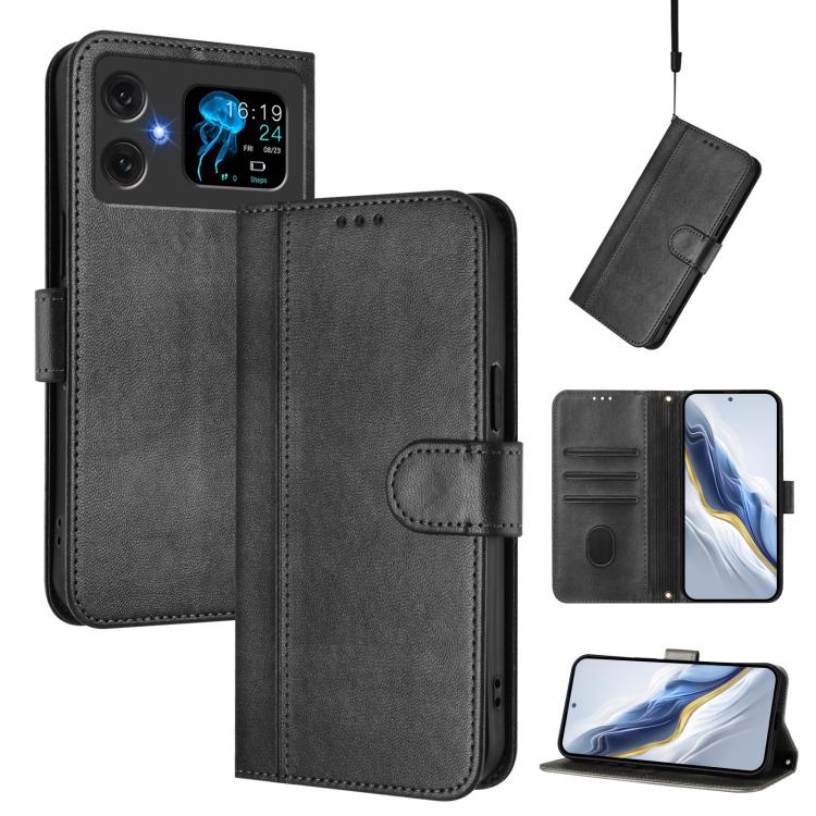 Line Splicing Buckle Retro Leather Phone Case, For Cubot A40, For Cubot P90, For Cubot A30, For Cubot A20, For Cubot Max 5, For Cubot A10, For Cubot Note 40, For Cubot P50