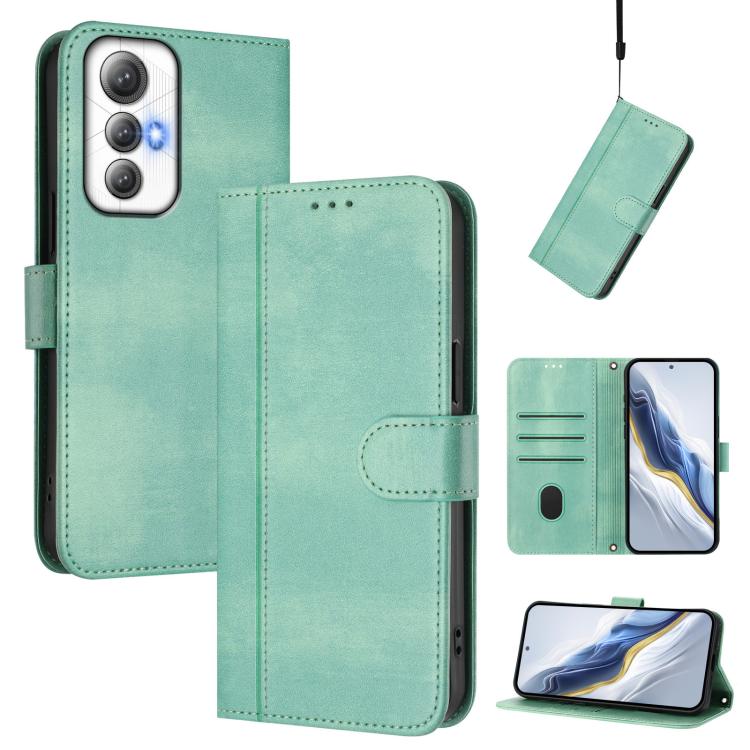 Line Splicing Buckle Retro Leather Phone Case, For Cubot A40, For Cubot P90, For Cubot A30, For Cubot A20, For Cubot Max 5, For Cubot A10, For Cubot Note 40, For Cubot P50