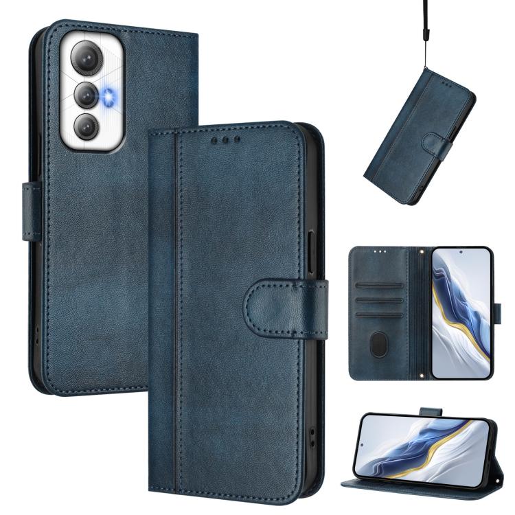 Line Splicing Buckle Retro Leather Phone Case, For Cubot A40, For Cubot P90, For Cubot A30, For Cubot A20, For Cubot Max 5, For Cubot A10, For Cubot Note 40, For Cubot P50