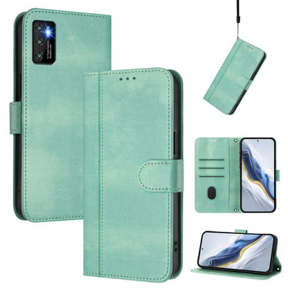 Line Splicing Buckle Retro Leather Phone Case, For Cubot A40, For Cubot P90, For Cubot A30, For Cubot A20, For Cubot Max 5, For Cubot A10, For Cubot Note 40, For Cubot P50