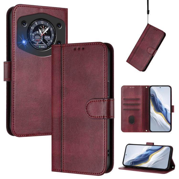 Line Splicing Buckle Retro Leather Phone Case, For Cubot A40, For Cubot P90, For Cubot A30, For Cubot A20, For Cubot Max 5, For Cubot A10, For Cubot Note 40, For Cubot P50