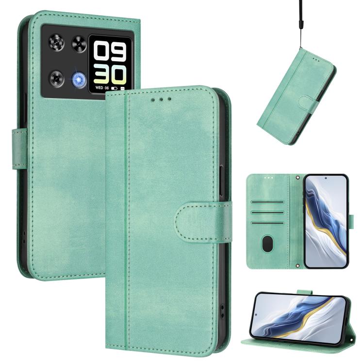 Line Splicing Buckle Retro Leather Phone Case, For Cubot A40, For Cubot P90, For Cubot A30, For Cubot A20, For Cubot Max 5, For Cubot A10, For Cubot Note 40, For Cubot P50