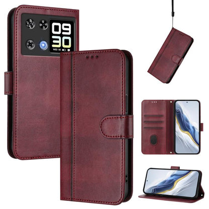 Line Splicing Buckle Retro Leather Phone Case, For Cubot A40, For Cubot P90, For Cubot A30, For Cubot A20, For Cubot Max 5, For Cubot A10, For Cubot Note 40, For Cubot P50