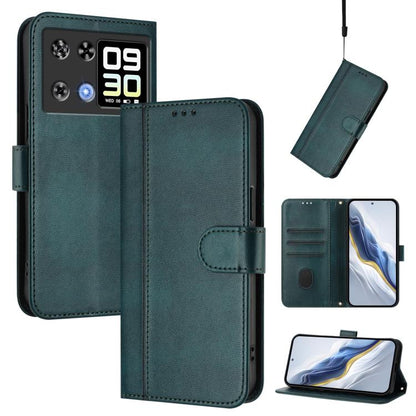 Line Splicing Buckle Retro Leather Phone Case, For Cubot A40, For Cubot P90, For Cubot A30, For Cubot A20, For Cubot Max 5, For Cubot A10, For Cubot Note 40, For Cubot P50