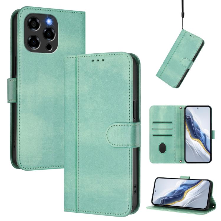 Line Splicing Buckle Retro Leather Phone Case, For Doogee Note 56 / Note 56 Pro, For Doogee N60 Pro, For Doogee Note 59 / 59 Pro, For Doogee Note 58 / 58 Pro, For Doogee N55 / N55 Plus