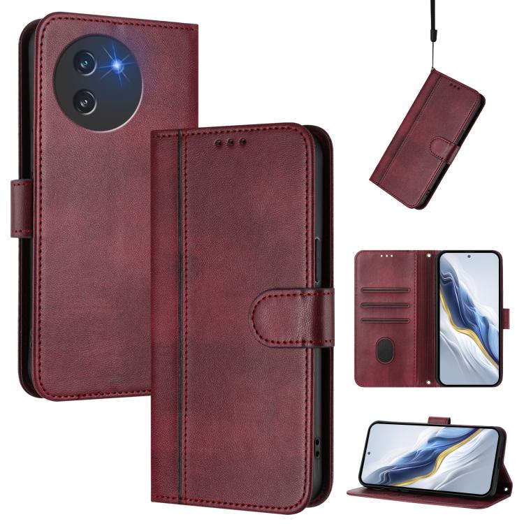 Line Splicing Buckle Retro Leather Phone Case, For Doogee Note 56 / Note 56 Pro, For Doogee N60 Pro, For Doogee Note 59 / 59 Pro, For Doogee Note 58 / 58 Pro, For Doogee N55 / N55 Plus