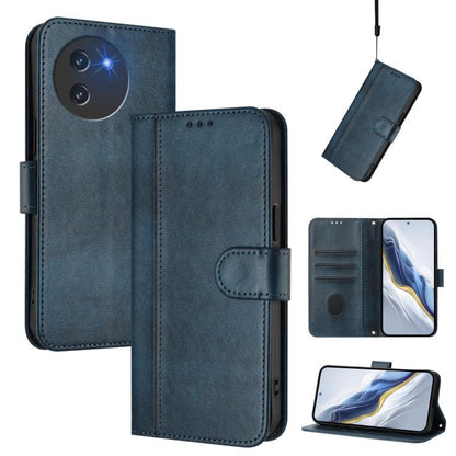 Line Splicing Buckle Retro Leather Phone Case, For Doogee Note 56 / Note 56 Pro, For Doogee N60 Pro, For Doogee Note 59 / 59 Pro, For Doogee Note 58 / 58 Pro, For Doogee N55 / N55 Plus