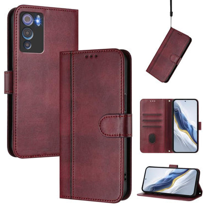 Line Splicing Buckle Retro Leather Phone Case, For Doogee Note 56 / Note 56 Pro, For Doogee N60 Pro, For Doogee Note 59 / 59 Pro, For Doogee Note 58 / 58 Pro, For Doogee N55 / N55 Plus