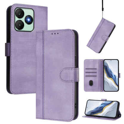 Line Splicing Buckle Retro Leather Phone Case, For Wiko T60 / Cubot P80, For Wiko T20