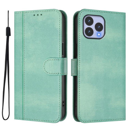 Line Splicing Buckle Retro Leather Phone Case, For Wiko T60 / Cubot P80, For Wiko T20