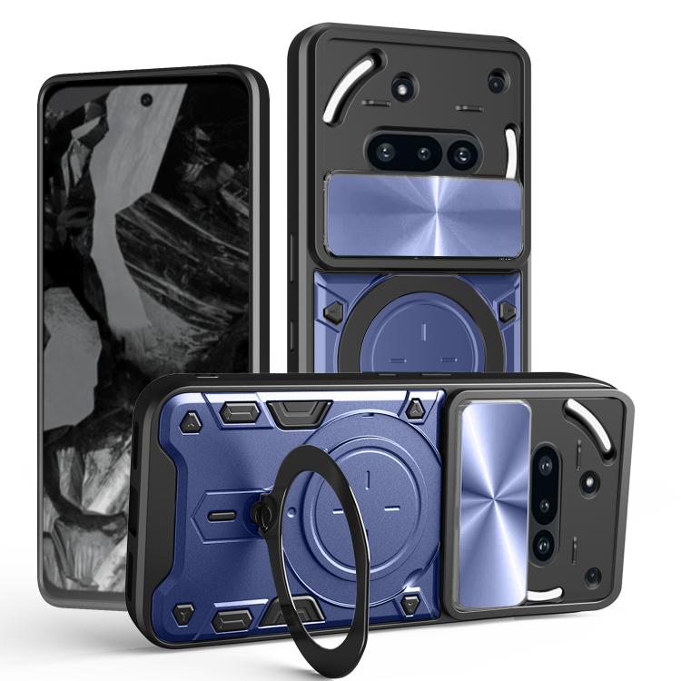 CD Texture Sliding Camshield Magnetic Holder Phone Case, For Nothing Phone 4b, For Nothing Phone 4a Pro, For Nothing Phone 4a, For Nothing CMF Phone 2 Pro, For Nothing Phone 3a, For Nothing Phone 3a Pro