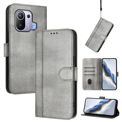 Line Splicing Buckle Retro Leather Phone Case, For Xiaomi 12 Lite, For Xiaomi Poco C40 / Redmi 10C, For Xiaomi Civi 1S, For Xiaomi Poco M4 Pro 4G, For Xiaomi Poco X4 Pro 5G, For Xiaomi 11T / 11T Pro, For Xiaomi Poco X3 GT                               ...
