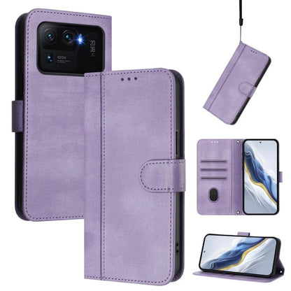 Line Splicing Buckle Retro Leather Phone Case, For Xiaomi 12 Lite, For Xiaomi Poco C40 / Redmi 10C, For Xiaomi Civi 1S, For Xiaomi Poco M4 Pro 4G, For Xiaomi Poco X4 Pro 5G, For Xiaomi 11T / 11T Pro, For Xiaomi Poco X3 GT                               ...