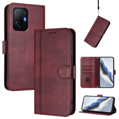 Line Splicing Buckle Retro Leather Phone Case, For Xiaomi 12 Lite, For Xiaomi Poco C40 / Redmi 10C, For Xiaomi Civi 1S, For Xiaomi Poco M4 Pro 4G, For Xiaomi Poco X4 Pro 5G, For Xiaomi 11T / 11T Pro, For Xiaomi Poco X3 GT                               ...