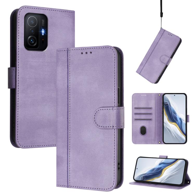 Line Splicing Buckle Retro Leather Phone Case, For Xiaomi 12 Lite, For Xiaomi Poco C40 / Redmi 10C, For Xiaomi Civi 1S, For Xiaomi Poco M4 Pro 4G, For Xiaomi Poco X4 Pro 5G, For Xiaomi 11T / 11T Pro, For Xiaomi Poco X3 GT                               ...