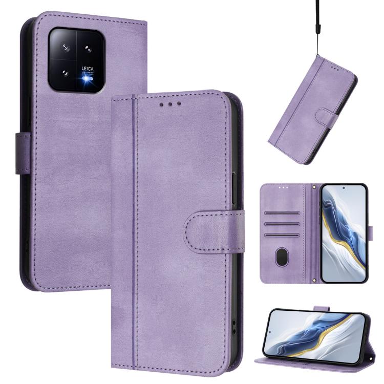 Line Splicing Buckle Retro Leather Phone Case, For Xiaomi 14 5G, For Xiaomi 13T Pro 5G / 13T 5G, For Xiaomi 13 Ultra, For Xiaomi Civi 3 5G, For Xiaomi 13 Lite 5G / Civi 2, For Xiaomi 13 Pro 5G, For Xiaomi 13, For Xiaomi 12T / 12T Pro / Redmi K50 Ultra ...