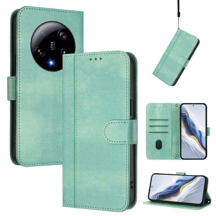 Line Splicing Buckle Retro Leather Phone Case, For Xiaomi 14 5G, For Xiaomi 13T Pro 5G / 13T 5G, For Xiaomi 13 Ultra, For Xiaomi Civi 3 5G, For Xiaomi 13 Lite 5G / Civi 2, For Xiaomi 13 Pro 5G, For Xiaomi 13, For Xiaomi 12T / 12T Pro / Redmi K50 Ultra ...