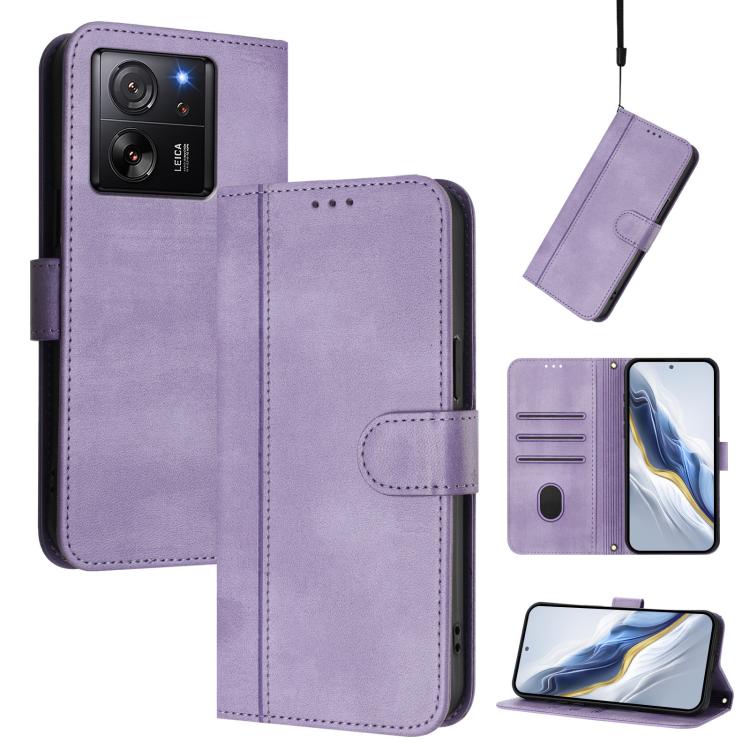 Line Splicing Buckle Retro Leather Phone Case, For Xiaomi 14 5G, For Xiaomi 13T Pro 5G / 13T 5G, For Xiaomi 13 Ultra, For Xiaomi Civi 3 5G, For Xiaomi 13 Lite 5G / Civi 2, For Xiaomi 13 Pro 5G, For Xiaomi 13, For Xiaomi 12T / 12T Pro / Redmi K50 Ultra ...