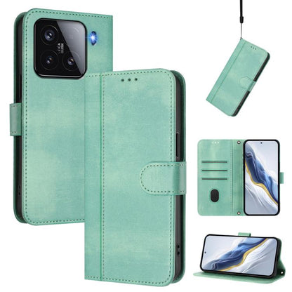 Line Splicing Buckle Retro Leather Phone Case, For Xiaomi Poco M7 Pro 5G / Redmi Note 14 5G, For Xiaomi 15 Pro, For Xiaomi 15, For Xiaomi 14T Pro 5G, For Xiaomi 14T 5G, For Xiaomi Poco F6 5G, For Xiaomi Poco F6 Pro 5G, For Xiaomi Poco X6 Neo 5G        ...