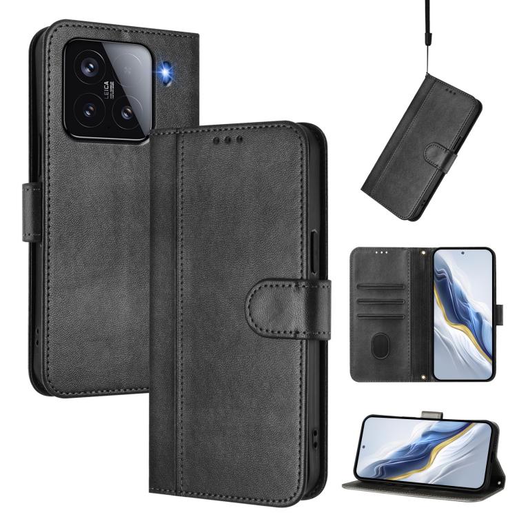 Line Splicing Buckle Retro Leather Phone Case, For Xiaomi Poco M7 Pro 5G / Redmi Note 14 5G, For Xiaomi 15 Pro, For Xiaomi 15, For Xiaomi 14T Pro 5G, For Xiaomi 14T 5G, For Xiaomi Poco F6 5G, For Xiaomi Poco F6 Pro 5G, For Xiaomi Poco X6 Neo 5G        ...