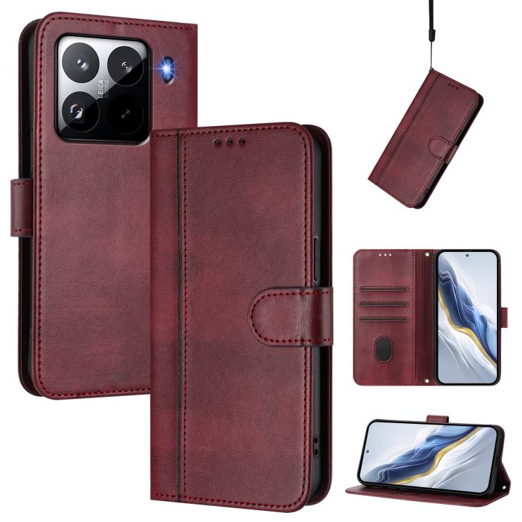 Line Splicing Buckle Retro Leather Phone Case, For Xiaomi Poco M7 Pro 5G / Redmi Note 14 5G, For Xiaomi 15 Pro, For Xiaomi 15, For Xiaomi 14T Pro 5G, For Xiaomi 14T 5G, For Xiaomi Poco F6 5G, For Xiaomi Poco F6 Pro 5G, For Xiaomi Poco X6 Neo 5G        ...