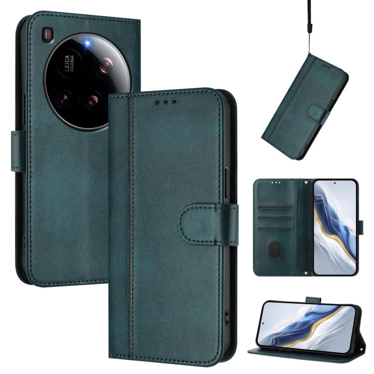 Line Splicing Buckle Retro Leather Phone Case, For Redmi 15 5G Global / 15 4G SEA 169.5mm, For Redmi 15 5G / 4G EU 171mm, For Xiaomi 15T Pro 5G, For Xiaomi 15T 5G, For Xiaomi Civi 5 Pro 5G, For Xiaomi 15S Pro 5G                                         ...