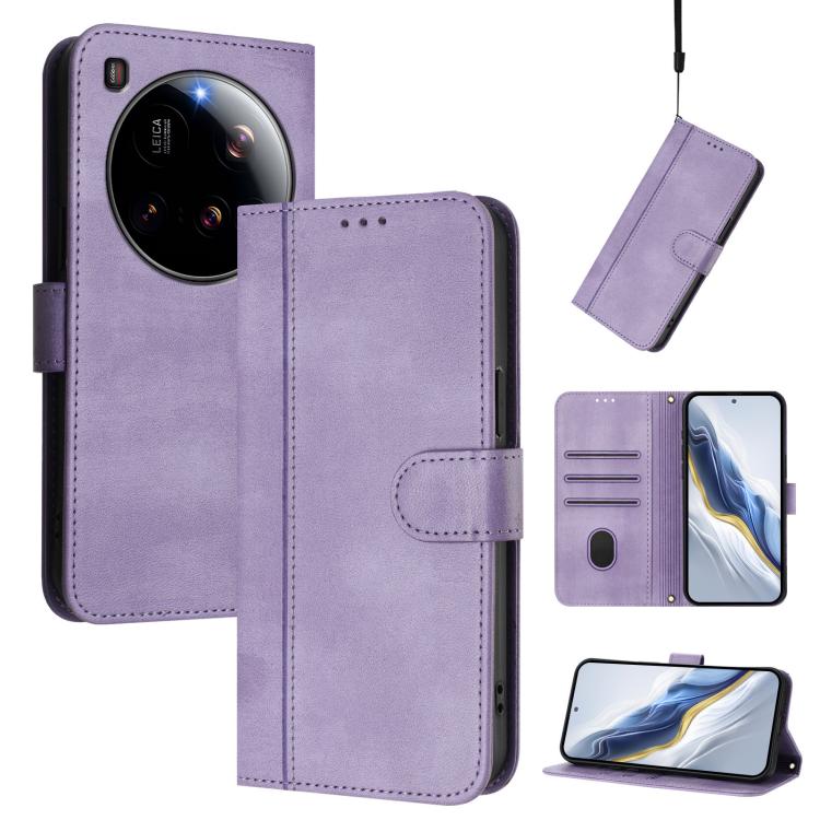 Line Splicing Buckle Retro Leather Phone Case, For Redmi 15 5G Global / 15 4G SEA 169.5mm, For Redmi 15 5G / 4G EU 171mm, For Xiaomi 15T Pro 5G, For Xiaomi 15T 5G, For Xiaomi Civi 5 Pro 5G, For Xiaomi 15S Pro 5G                                         ...