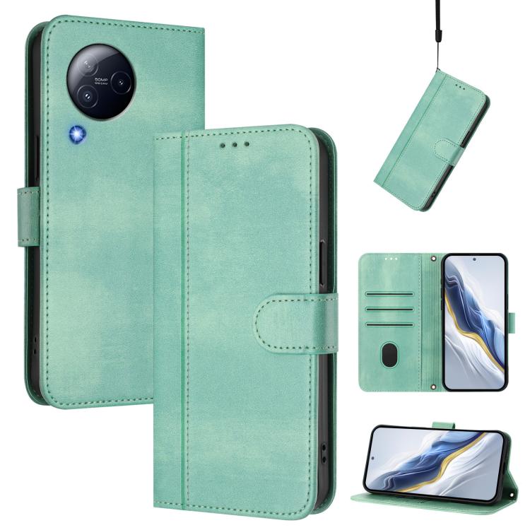 Line Splicing Buckle Retro Leather Phone Case, For Xiaomi 14 5G, For Xiaomi 13T Pro 5G / 13T 5G, For Xiaomi 13 Ultra, For Xiaomi Civi 3 5G, For Xiaomi 13 Lite 5G / Civi 2, For Xiaomi 13 Pro 5G, For Xiaomi 13, For Xiaomi 12T / 12T Pro / Redmi K50 Ultra ...