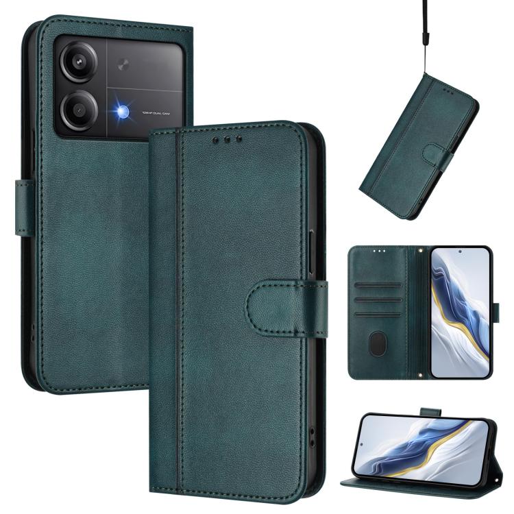 Line Splicing Buckle Retro Leather Phone Case, For Xiaomi Poco M7 Pro 5G / Redmi Note 14 5G, For Xiaomi 15 Pro, For Xiaomi 15, For Xiaomi 14T Pro 5G, For Xiaomi 14T 5G, For Xiaomi Poco F6 5G, For Xiaomi Poco F6 Pro 5G, For Xiaomi Poco X6 Neo 5G        ...
