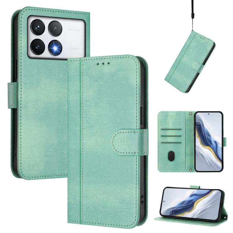 Line Splicing Buckle Retro Leather Phone Case, For Xiaomi Poco M7 Pro 5G / Redmi Note 14 5G, For Xiaomi 15 Pro, For Xiaomi 15, For Xiaomi 14T Pro 5G, For Xiaomi 14T 5G, For Xiaomi Poco F6 5G, For Xiaomi Poco F6 Pro 5G, For Xiaomi Poco X6 Neo 5G        ...