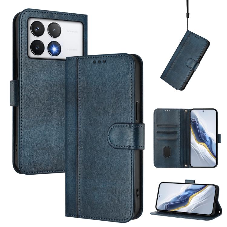 Line Splicing Buckle Retro Leather Phone Case, For Xiaomi Poco M7 Pro 5G / Redmi Note 14 5G, For Xiaomi 15 Pro, For Xiaomi 15, For Xiaomi 14T Pro 5G, For Xiaomi 14T 5G, For Xiaomi Poco F6 5G, For Xiaomi Poco F6 Pro 5G, For Xiaomi Poco X6 Neo 5G        ...