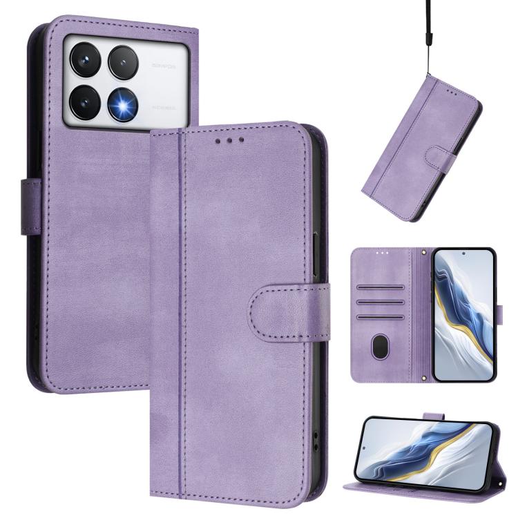 Line Splicing Buckle Retro Leather Phone Case, For Xiaomi Poco M7 Pro 5G / Redmi Note 14 5G, For Xiaomi 15 Pro, For Xiaomi 15, For Xiaomi 14T Pro 5G, For Xiaomi 14T 5G, For Xiaomi Poco F6 5G, For Xiaomi Poco F6 Pro 5G, For Xiaomi Poco X6 Neo 5G        ...