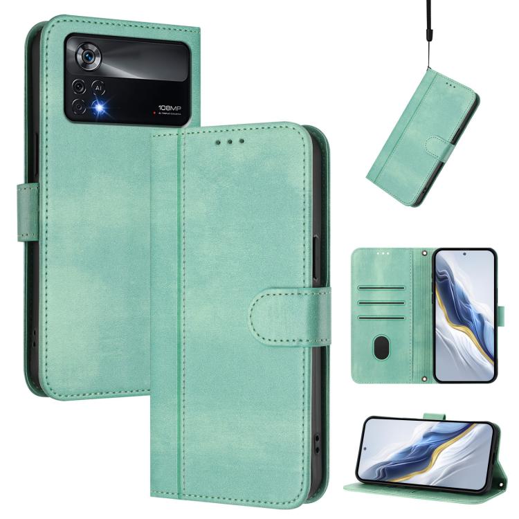 Line Splicing Buckle Retro Leather Phone Case, For Xiaomi 12 Lite, For Xiaomi Poco C40 / Redmi 10C, For Xiaomi Civi 1S, For Xiaomi Poco M4 Pro 4G, For Xiaomi Poco X4 Pro 5G, For Xiaomi 11T / 11T Pro, For Xiaomi Poco X3 GT                               ...