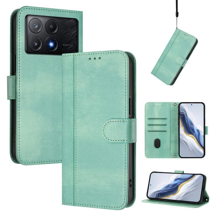 Line Splicing Buckle Retro Leather Phone Case, For Xiaomi Poco M7 Pro 5G / Redmi Note 14 5G, For Xiaomi 15 Pro, For Xiaomi 15, For Xiaomi 14T Pro 5G, For Xiaomi 14T 5G, For Xiaomi Poco F6 5G, For Xiaomi Poco F6 Pro 5G, For Xiaomi Poco X6 Neo 5G        ...