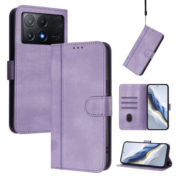 Line Splicing Buckle Retro Leather Phone Case, For Xiaomi Poco M7 Pro 5G / Redmi Note 14 5G, For Xiaomi 15 Pro, For Xiaomi 15, For Xiaomi 14T Pro 5G, For Xiaomi 14T 5G, For Xiaomi Poco F6 5G, For Xiaomi Poco F6 Pro 5G, For Xiaomi Poco X6 Neo 5G        ...