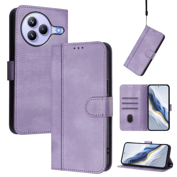 Line Splicing Buckle Retro Leather Phone Case, For Redmi 15 5G Global / 15 4G SEA 169.5mm, For Redmi 15 5G / 4G EU 171mm, For Xiaomi 15T Pro 5G, For Xiaomi 15T 5G, For Xiaomi Civi 5 Pro 5G, For Xiaomi 15S Pro 5G                                         ...