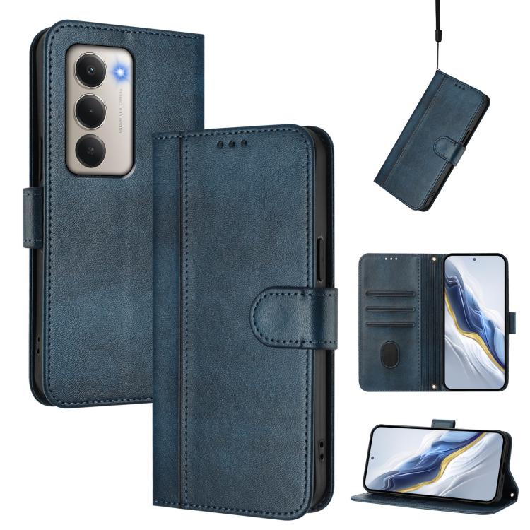 Line Splicing Buckle Retro Leather Phone Case, For Redmi 15 5G Global / 15 4G SEA 169.5mm, For Redmi 15 5G / 4G EU 171mm, For Xiaomi 15T Pro 5G, For Xiaomi 15T 5G, For Xiaomi Civi 5 Pro 5G, For Xiaomi 15S Pro 5G                                         ...