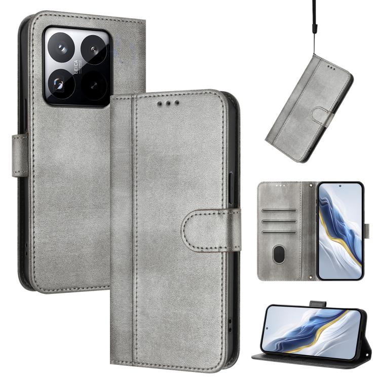 Line Splicing Buckle Retro Leather Phone Case, For Redmi 15 5G Global / 15 4G SEA 169.5mm, For Redmi 15 5G / 4G EU 171mm, For Xiaomi 15T Pro 5G, For Xiaomi 15T 5G, For Xiaomi Civi 5 Pro 5G, For Xiaomi 15S Pro 5G                                         ...