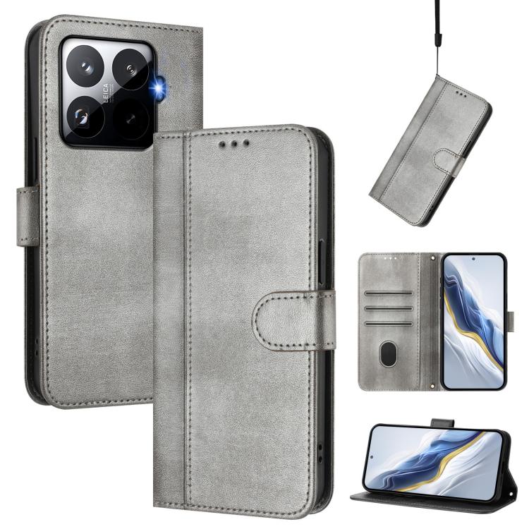 Line Splicing Buckle Retro Leather Phone Case, For Redmi 15 5G Global / 15 4G SEA 169.5mm, For Redmi 15 5G / 4G EU 171mm, For Xiaomi 15T Pro 5G, For Xiaomi 15T 5G, For Xiaomi Civi 5 Pro 5G, For Xiaomi 15S Pro 5G                                         ...