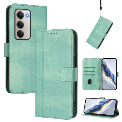 Line Splicing Buckle Retro Leather Phone Case, For Redmi 15 5G Global / 15 4G SEA 169.5mm, For Redmi 15 5G / 4G EU 171mm, For Xiaomi 15T Pro 5G, For Xiaomi 15T 5G, For Xiaomi Civi 5 Pro 5G, For Xiaomi 15S Pro 5G                                         ...