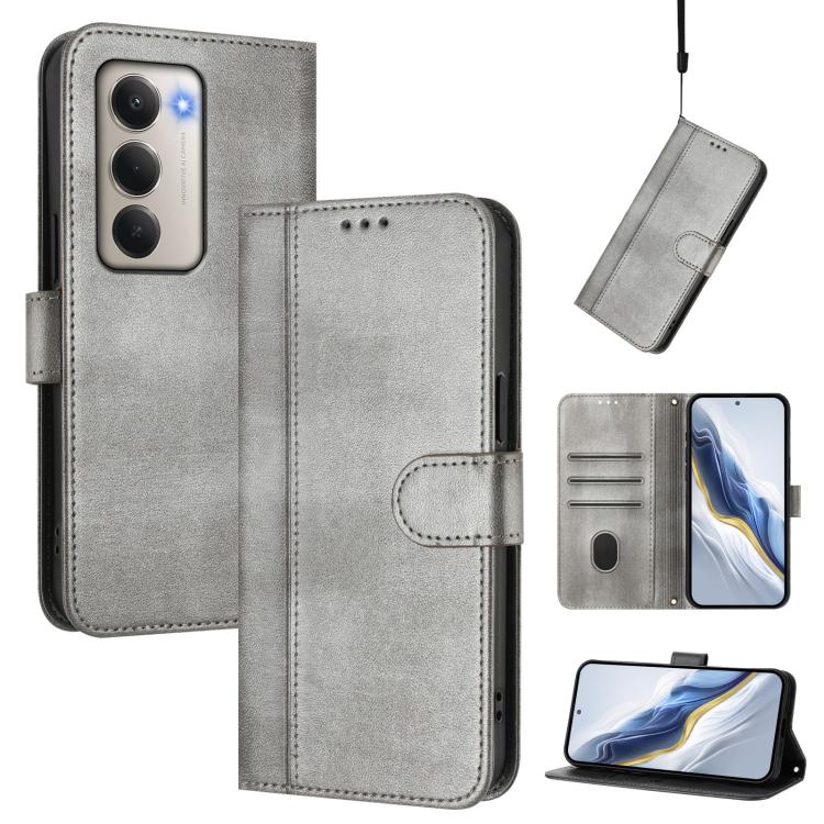 Line Splicing Buckle Retro Leather Phone Case, For Redmi 15 5G Global / 15 4G SEA 169.5mm, For Redmi 15 5G / 4G EU 171mm, For Xiaomi 15T Pro 5G, For Xiaomi 15T 5G, For Xiaomi Civi 5 Pro 5G, For Xiaomi 15S Pro 5G                                         ...