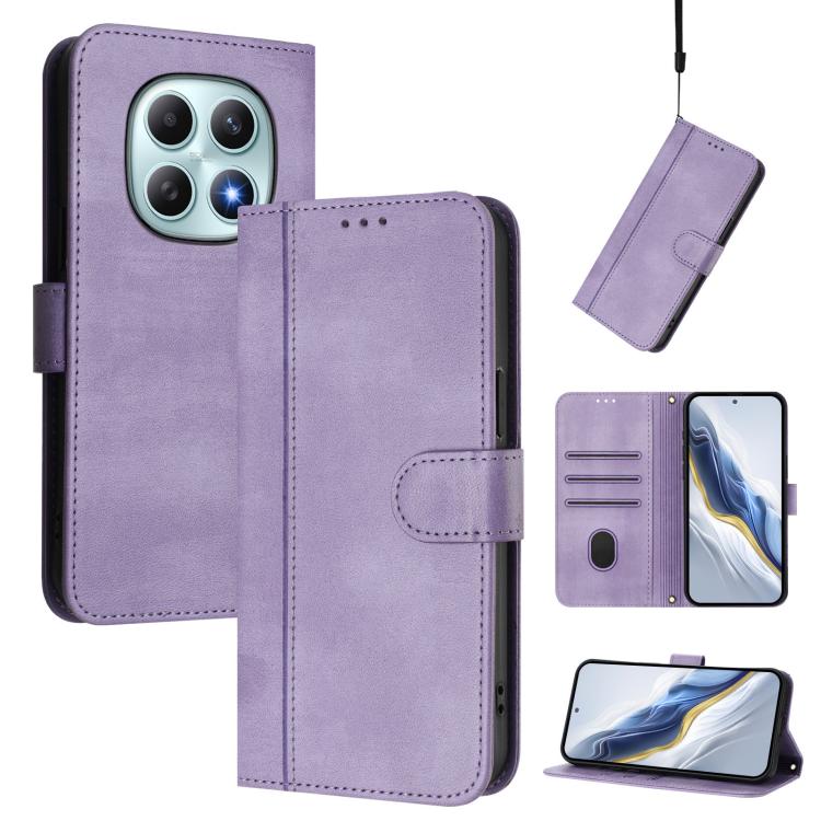 Line Splicing Buckle Retro Leather Phone Case, For Redmi A7 / A5 4G 171mm / Poco C71, For Xiaomi 17 Max 5G, For Redmi K90 Max 5G, For Xiaomi 17T Pro 5G, For Redmi A7 Pro 171mm / Poco C85x 5G, For Redmi 15a 5G, For Redmi Turbo 5 Max 5G / Poco X8 Pro Max...