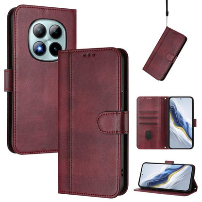 Line Splicing Buckle Retro Leather Phone Case, For Redmi A7 / A5 4G 171mm / Poco C71, For Xiaomi 17 Max 5G, For Redmi K90 Max 5G, For Xiaomi 17T Pro 5G, For Redmi A7 Pro 171mm / Poco C85x 5G, For Redmi 15a 5G, For Redmi Turbo 5 Max 5G / Poco X8 Pro Max...