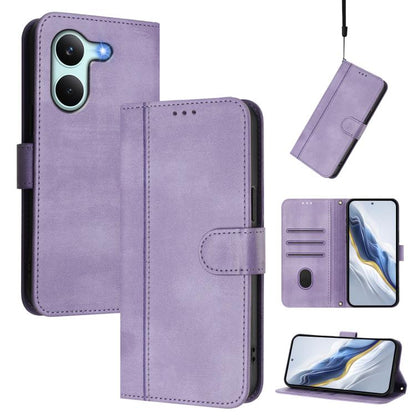 Line Splicing Buckle Retro Leather Phone Case, For Redmi A7 / A5 4G 171mm / Poco C71, For Xiaomi 17 Max 5G, For Redmi K90 Max 5G, For Xiaomi 17T Pro 5G, For Redmi A7 Pro 171mm / Poco C85x 5G, For Redmi 15a 5G, For Redmi Turbo 5 Max 5G / Poco X8 Pro Max...
