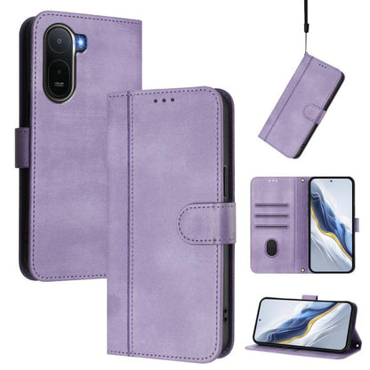 Line Splicing Buckle Retro Leather Phone Case, For Redmi A7 / A5 4G 171mm / Poco C71, For Xiaomi 17 Max 5G, For Redmi K90 Max 5G, For Xiaomi 17T Pro 5G, For Redmi A7 Pro 171mm / Poco C85x 5G, For Redmi 15a 5G, For Redmi Turbo 5 Max 5G / Poco X8 Pro Max...
