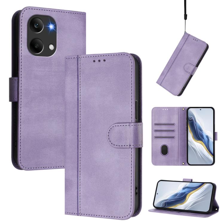 Line Splicing Buckle Retro Leather Phone Case, For Redmi A7 / A5 4G 171mm / Poco C71, For Xiaomi 17 Max 5G, For Redmi K90 Max 5G, For Xiaomi 17T Pro 5G, For Redmi A7 Pro 171mm / Poco C85x 5G, For Redmi 15a 5G, For Redmi Turbo 5 Max 5G / Poco X8 Pro Max...