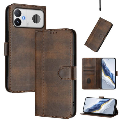 Line Splicing Buckle Retro Leather Phone Case, For Redmi A7 / A5 4G 171mm / Poco C71, For Xiaomi 17 Max 5G, For Redmi K90 Max 5G, For Xiaomi 17T Pro 5G, For Redmi A7 Pro 171mm / Poco C85x 5G, For Redmi 15a 5G, For Redmi Turbo 5 Max 5G / Poco X8 Pro Max...